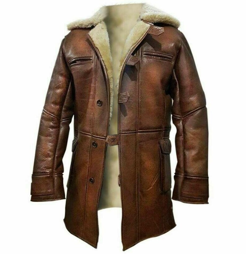 Bane Shearling Genuine Leather Trench Coat | Fur Lined Winter Outerwear